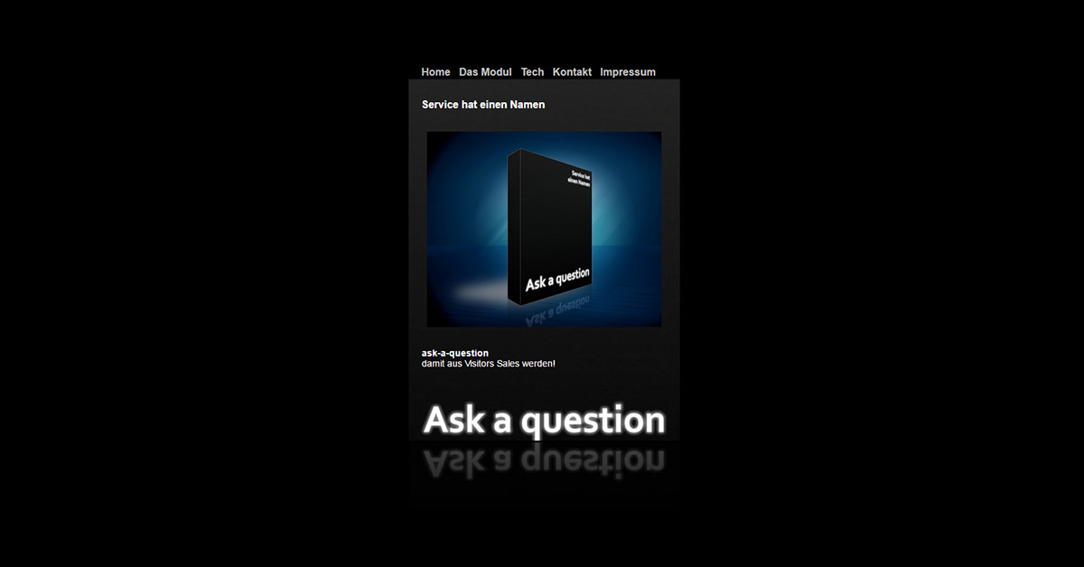 ask a question - ein Projekt der open source company
