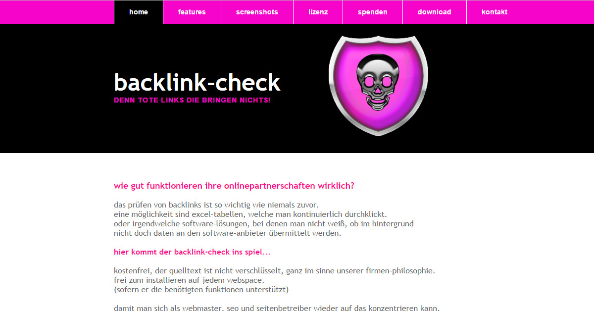 Backlink-Check - ein Projekt der open source company