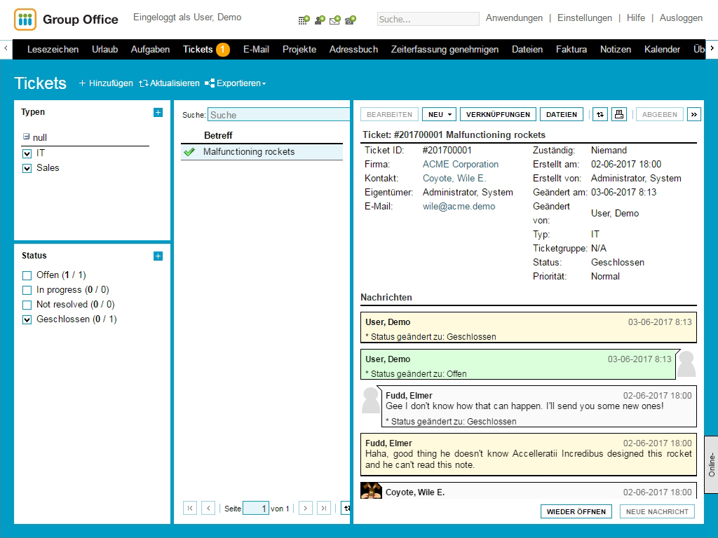 Helpdesk Ticketsystem Osc